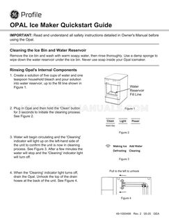 GE XPIO43SCSS Quickstart Guide