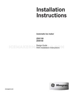 GE ZDIS150WSS Installation Instructions
