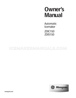 GE ZDIS150WSS Owner's Manual
