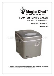 Magic Chef MCIM30TW Instruction Manual