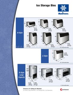 Manitowoc B400 Specifications Sheet