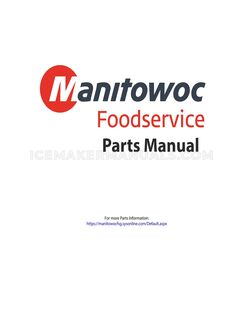 Manitowoc QM20A Parts Manual