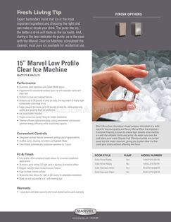 Marvel MACP215SS01B Spec Sheet