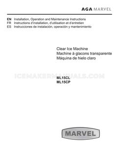 Marvel ML15CPS1RS Owners Guide