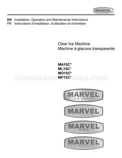 Marvel ML15CPP3LP Owners Guide