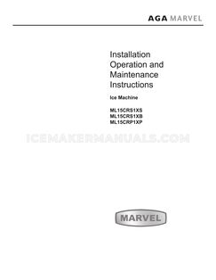 Marvel ML15CRP1XP Owner's Manual