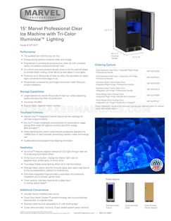 Marvel MP15CPS3LS Specifications Sheet
