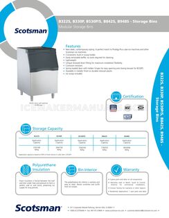 Scotsman B530S Specification Sheet