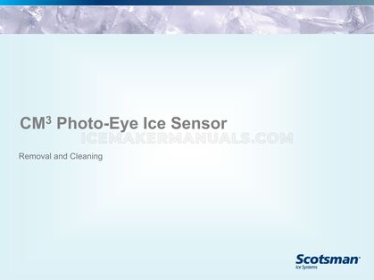 Scotsman CME506WS-1F Photo-Eye Ice Sensor Removal and Cleaning