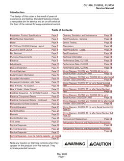 Scotsman CU3030MA-1 Service Manual