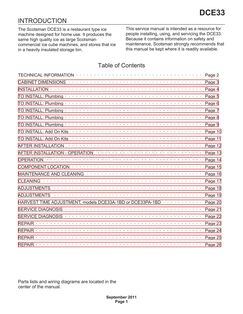 Scotsman DCE33A-1SSD Service Manual