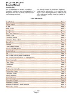 Scotsman SCCP30MA-1SU Service Manual