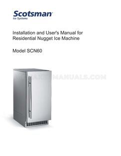 Scotsman SCN60PA-1SS User Manual