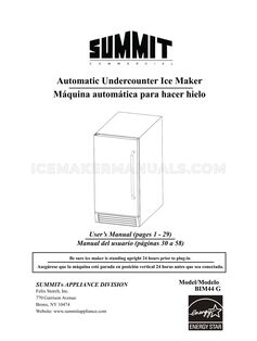 Summit BIM44GIF Use and Care Manual