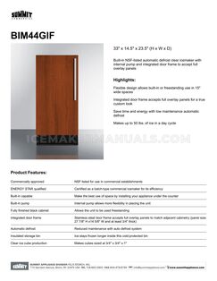Summit BIM44GIF Specifications