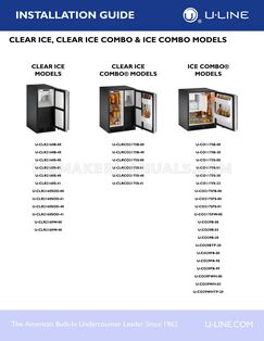 U-Line U-CLR2160B-00 Installation Guide