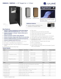 U-Line UHNP315IS81A Spec Sheet