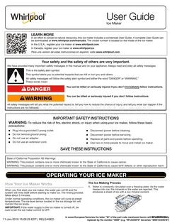 Whirlpool WUI75X15HW Owner's Manual